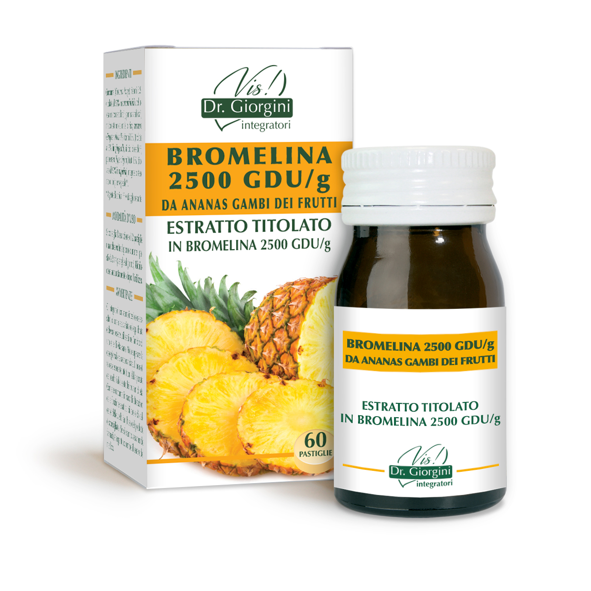 BROMELAIN 2500 GDU/g FROM PINEAPPLE FRUIT STEMS - TIT. EXTR. Tablets main product photo