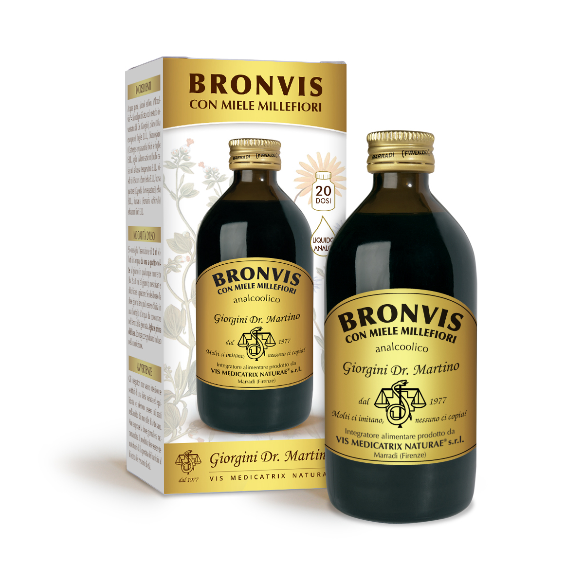 BRONVIS mit Tausendblütenhonig Alkoholfreie Flüssigkeit main product photo