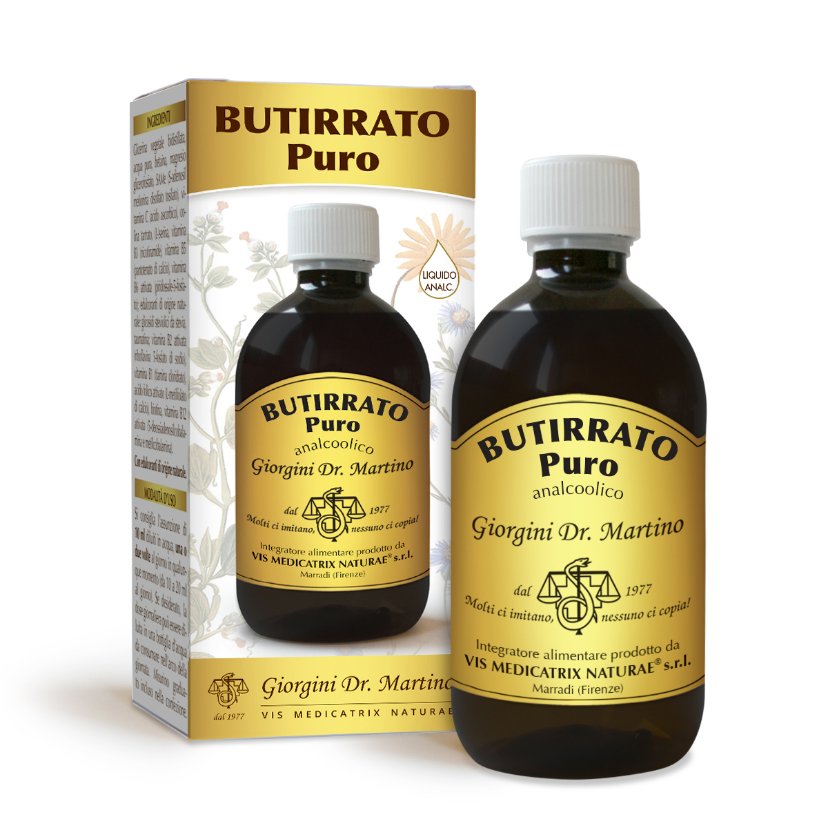 BUTIRRATO Puro líquido sin alcohol 500 ml main product photo