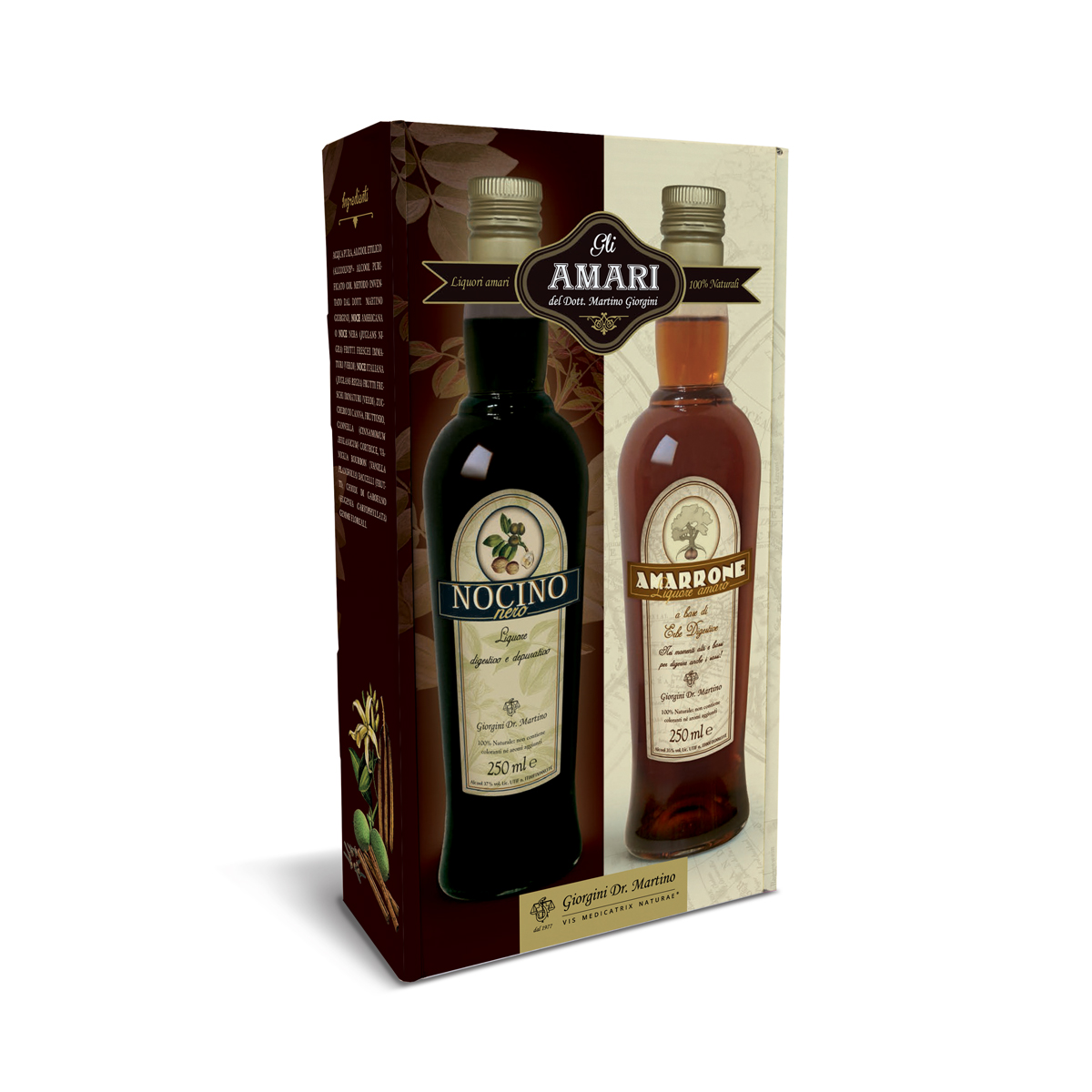 COFFRET AMARRONE 250 ml et NOCINO 250 ml main product photo