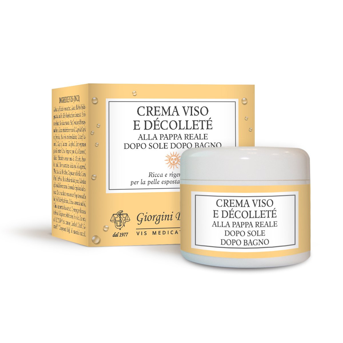 FACE AND
DÉCOLLETÉ CREAM after sun and bath Cream
