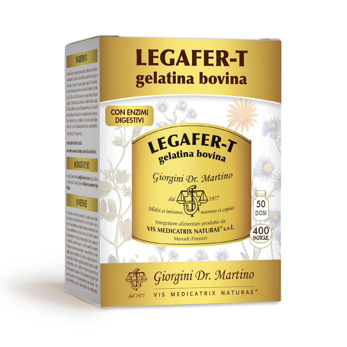LEGAFER-T Bovine gelatine 200 gr - 500 mg tablets main product photo