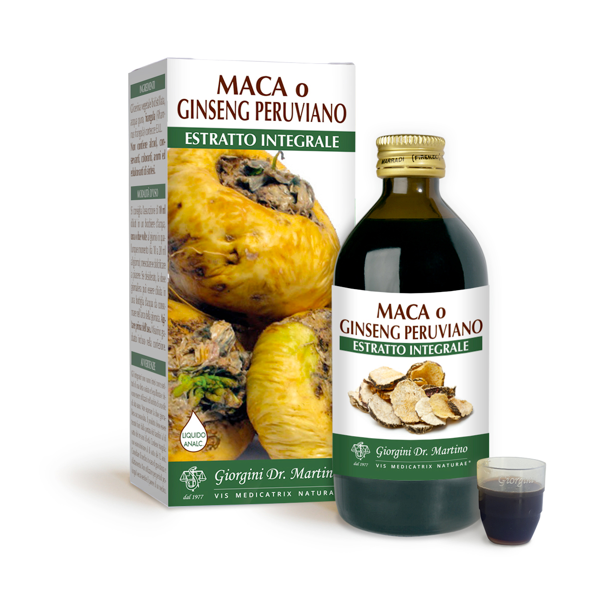 MACA or PERUVIAN GINSENG standardized extract Alcohol-free liquid