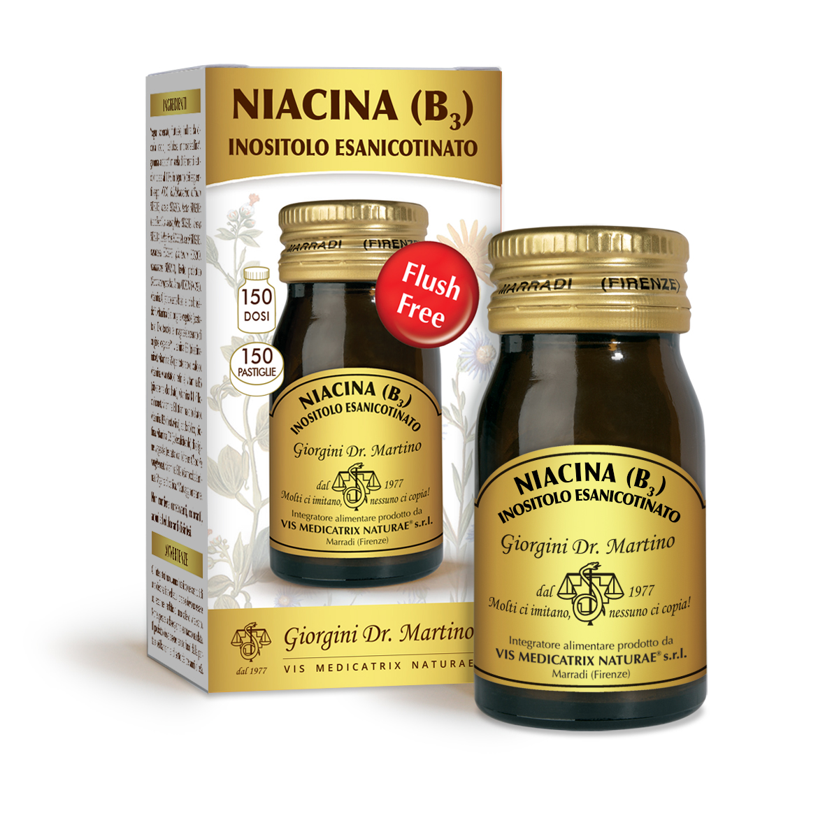 NIACINA (B3) HEXANICOTINATO DE INOSITOL 30 g (150 tabletas)