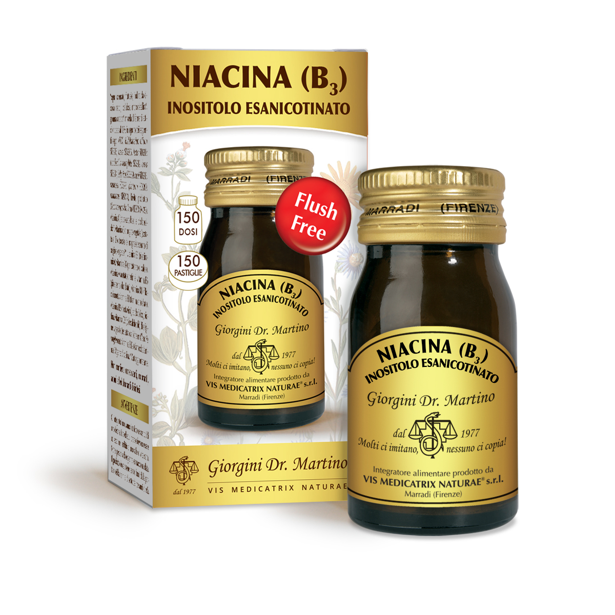 NIACIN (B3) INOSITOL HEXANICOTINAT 30g (150 Tabletten) main product photo