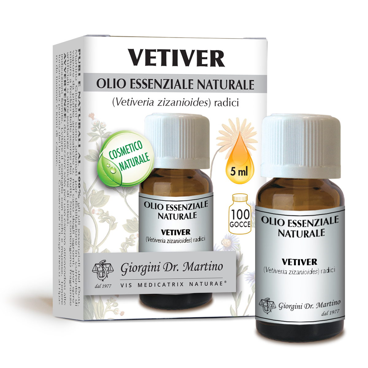 VÉTIVER huile essentielle naturelle 5 ml main product photo