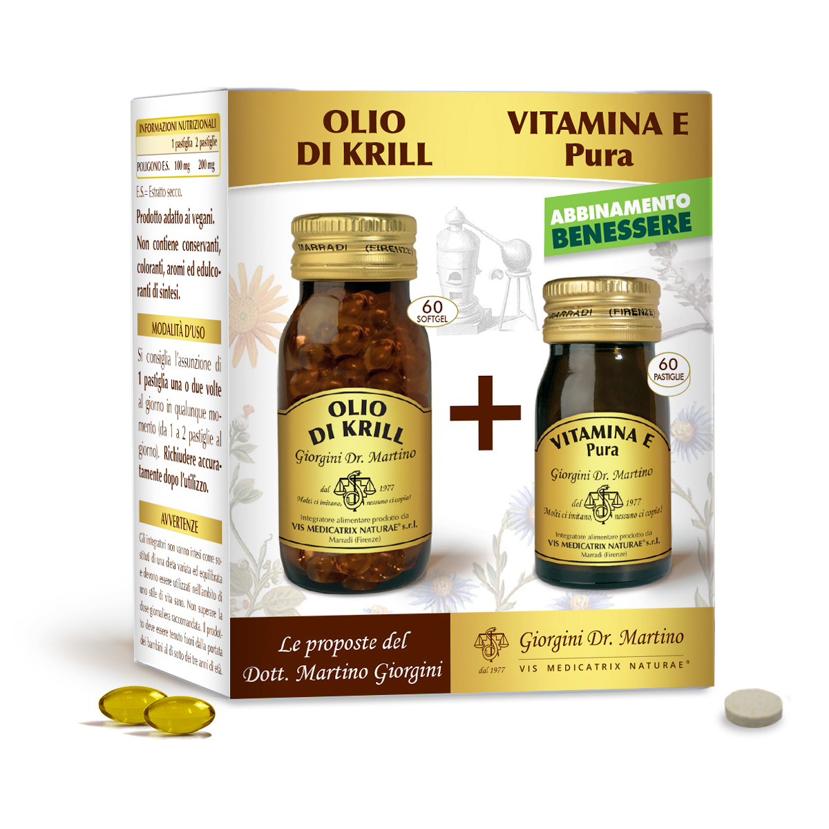 HUILE DE KRILL + VITAMINE E PURE Softgel + Comprimés