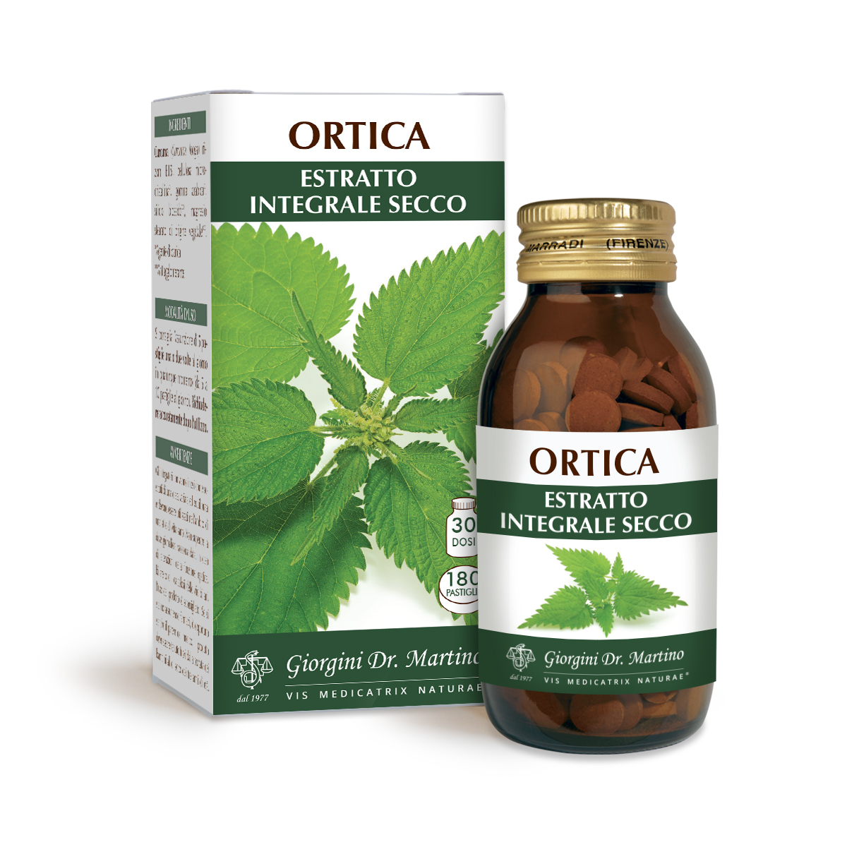 NETTLE DRY WHOLE EXTRACT 90g - 180 tablets of 500mg main product photo