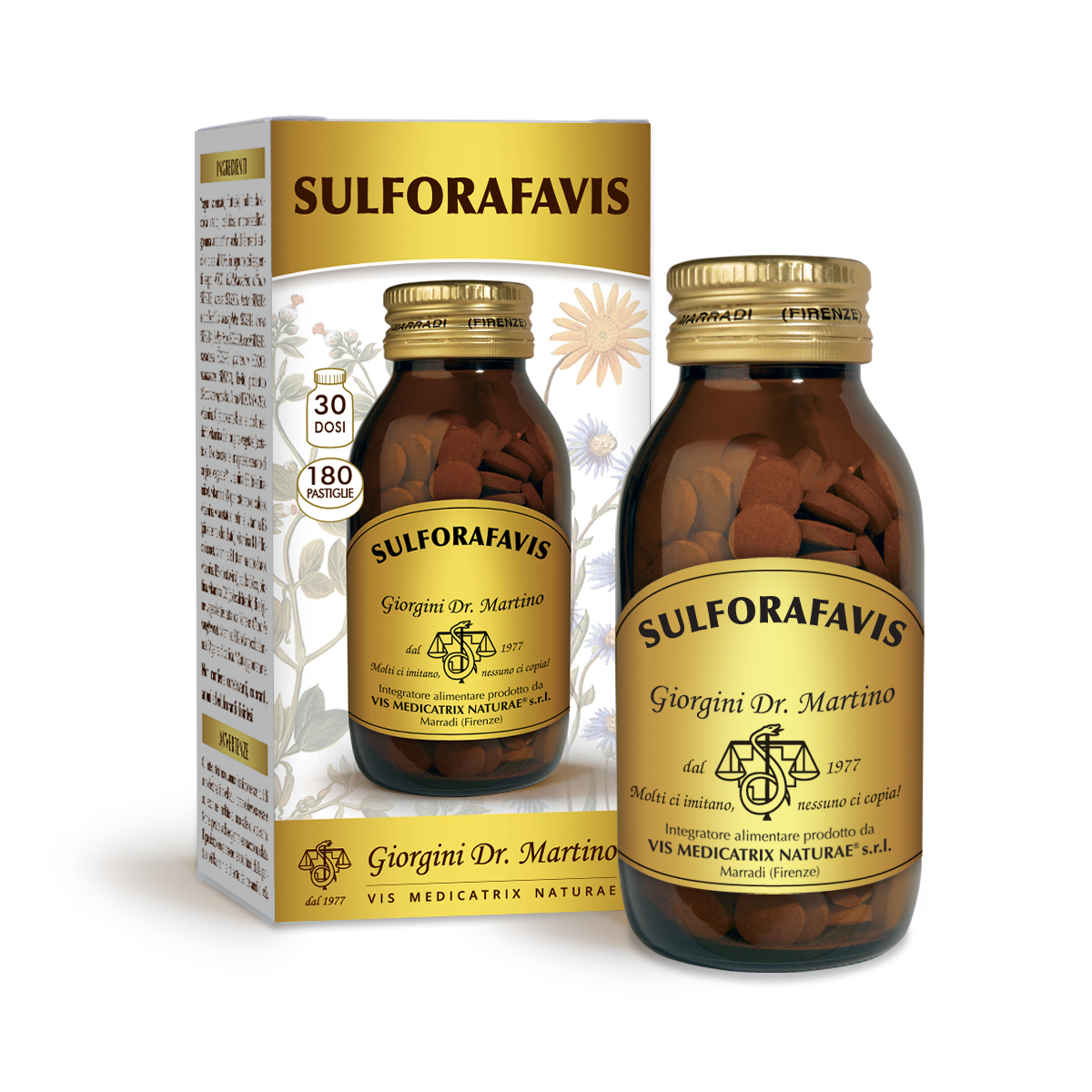 SULFORAFAVIS 90 g - 180 tabletas de 500 mg