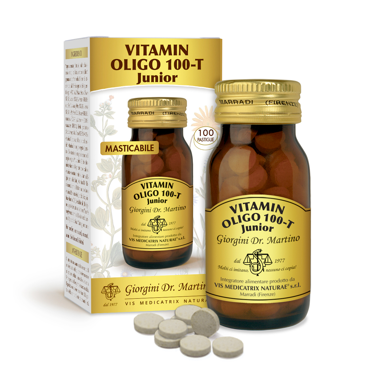 VITAMIN OLIGO 100-T Junior 50 g – pastillas de 500 mg